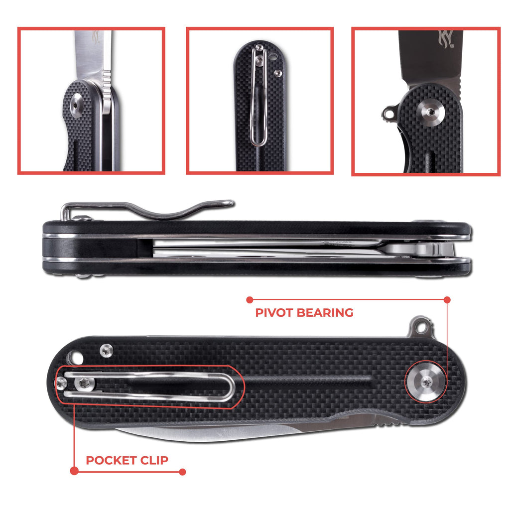 Firebird GANZO FH922-BK Ball Bearing Pocket Folding Knife D2, view 4