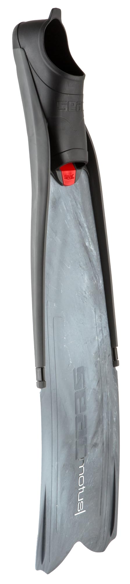 SEAC Motus Camo Long Soft Powerful Free Diving Spearfishing Fins, Grey 4-5.5