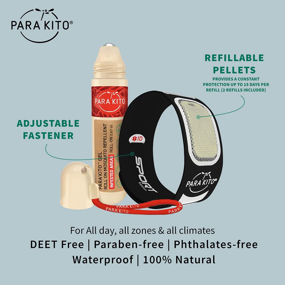 PARA'KITO Mosquito Repellent Bundle - 1 Roll-on Gel | 1 Black Sport Band, view 2