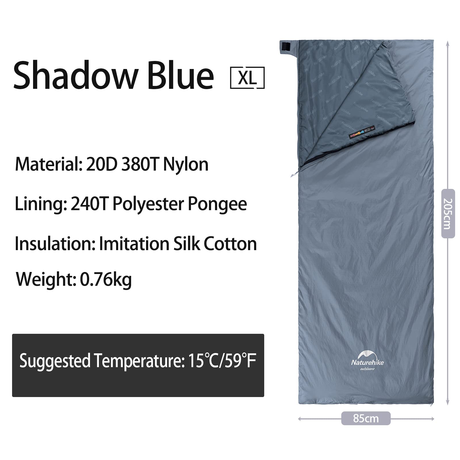 Naturehike Ultralight Sleeping Bags - Envelope Lightweight Portable, Waterproof,