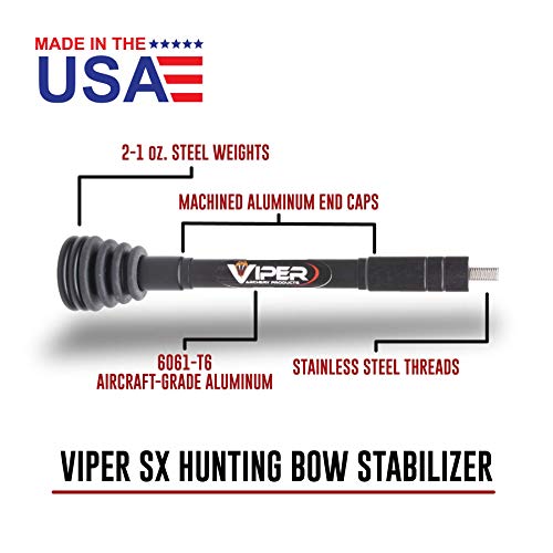 VIPER SX Aluminum Hunting Bow Stabilizer, Proudly, view 2