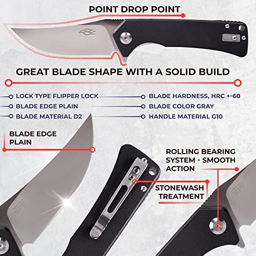 Firebird GANZO FH923-BK Folding Pocket Knife Razor Sharp D2, view 6