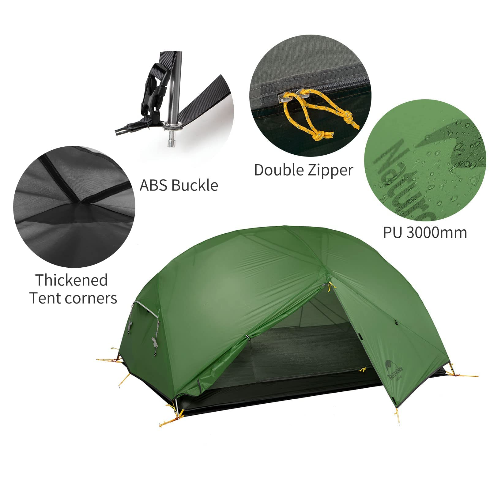 Naturehike Mongar 2 Person Backpacking Tent 3 Season Camping Ultralight Lightwei
