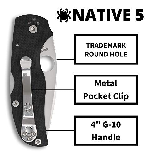 Spyderco Native 5 Signature Knife with 2.95" CPM S30V, view 4