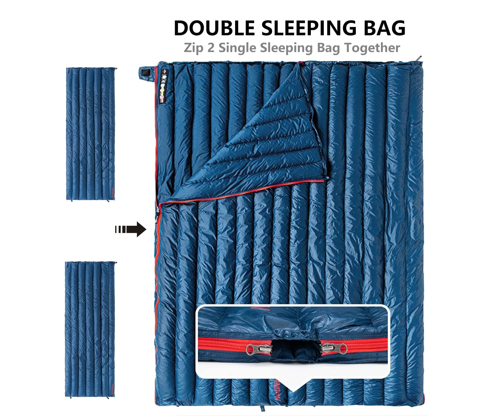 Naturehike Down Sleeping Bag 800 Fill Power Lightweight Compact for Backpacking