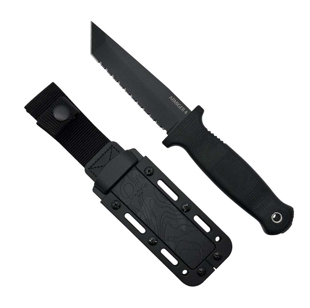Demko Knives Armiger Fixed Blade with Sheath- Armiger 2 & Armiger 4 - Clip Point