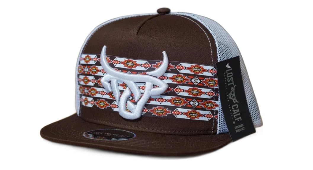 Lost Calf 3D Logo Brown White - Hats Cap