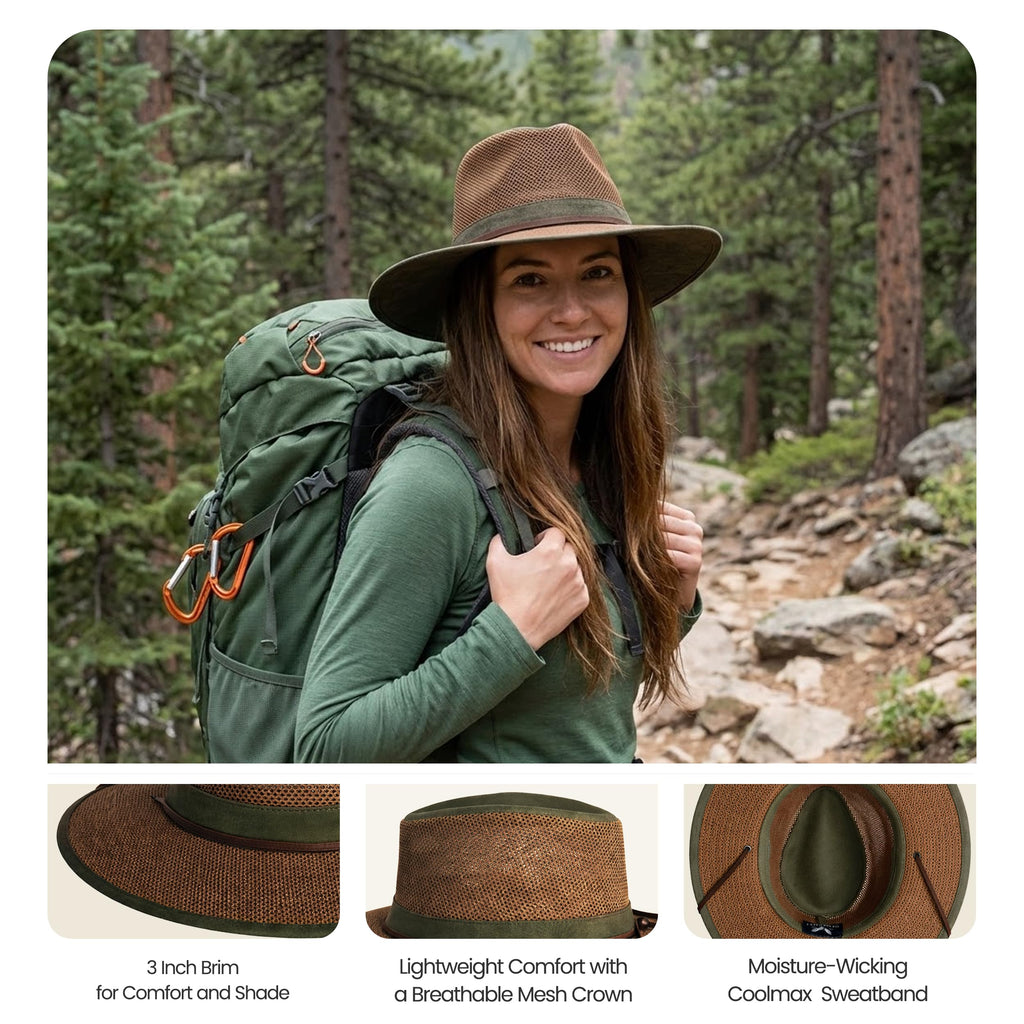 Henschel Hats Aussie Breezer Original - Wide-Brim Sun Hat for Men with Adjustabl, view 7