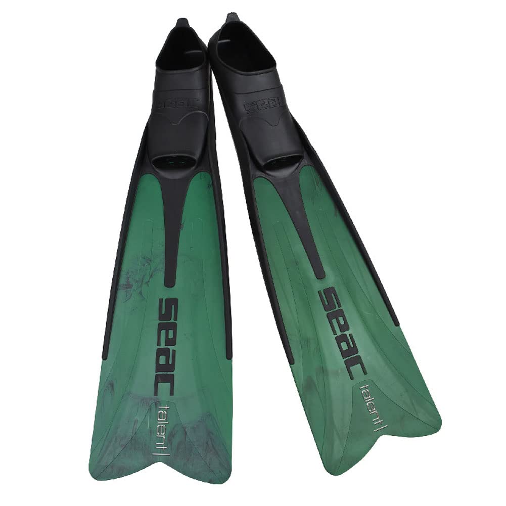 SEAC Talent Camo, Fins for Spearfishing, Free Diving and Diving, Green Camo, 8-8