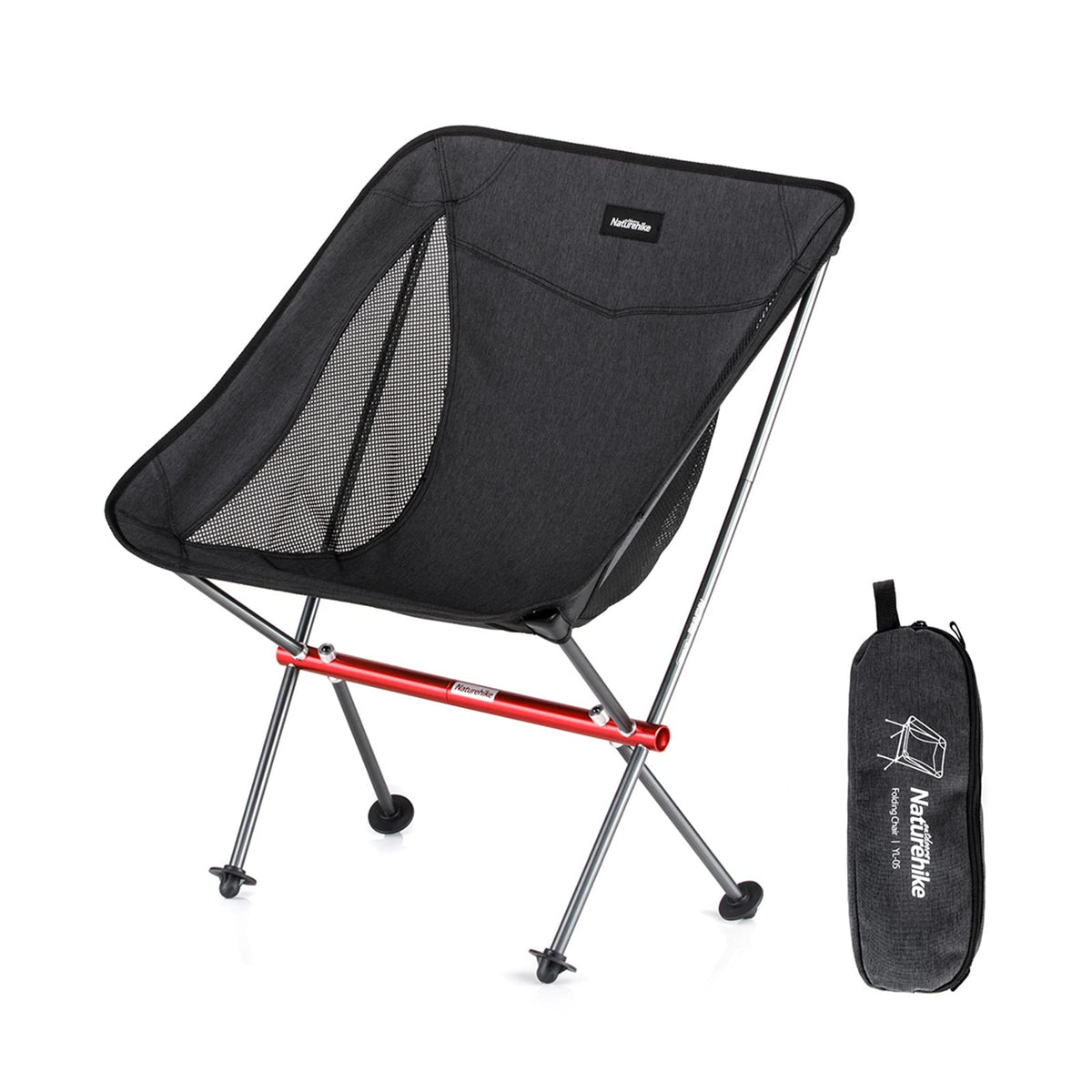 Naturehike YL05 Camping Chair, All Aluminum Frame Ultralight Camp Chair with Sto