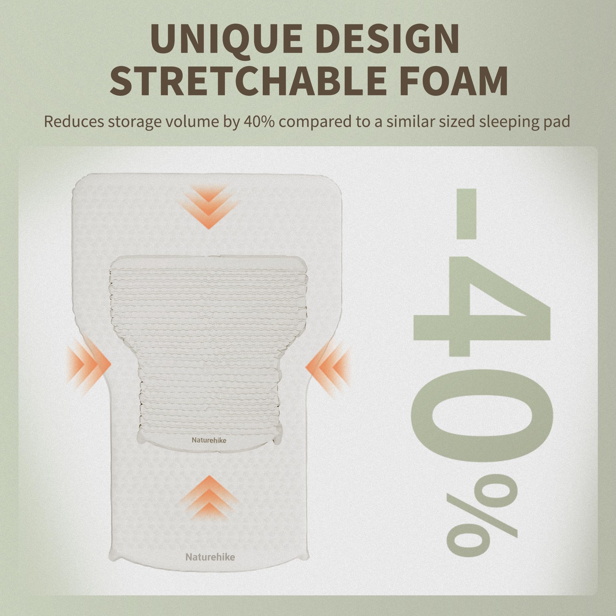 Naturehike 2.56’’ Thickened Car Mattress for SUV Camping, Self Inflating Sleepin