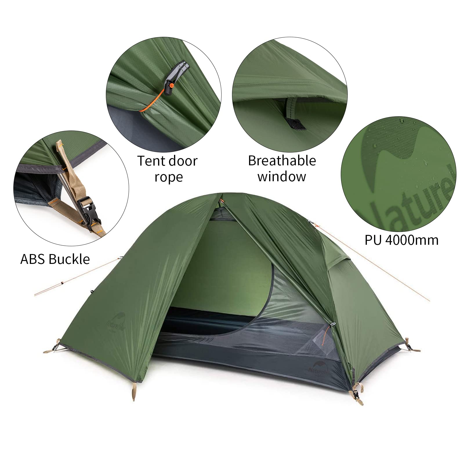 Naturehike Backpacking Tent for 1 Person Camping Hiking Lightweight Waterproof o