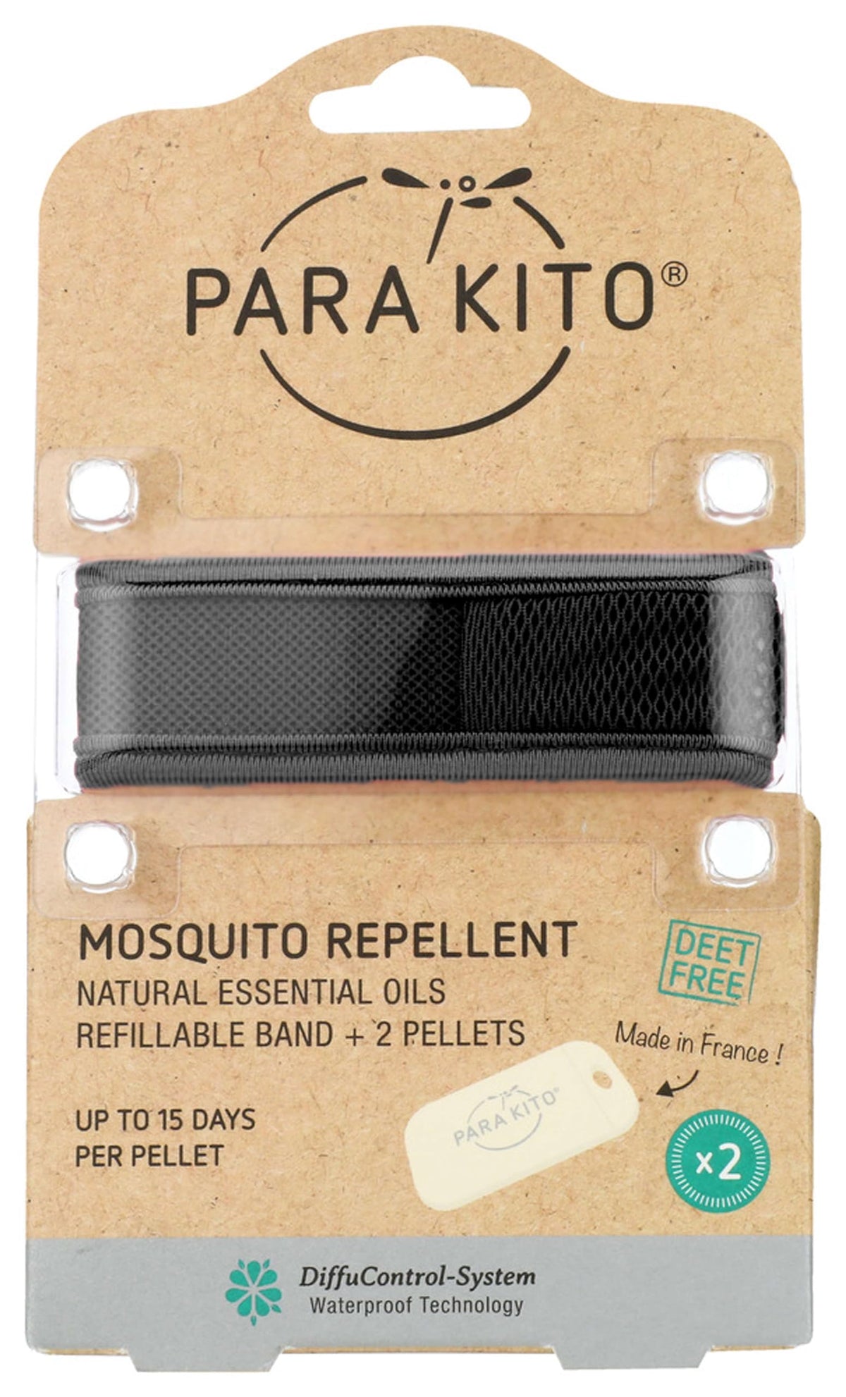 PARAKITO Mosquito, Insect & Bug Spray Bundle - Includes Spray, Black Wristband