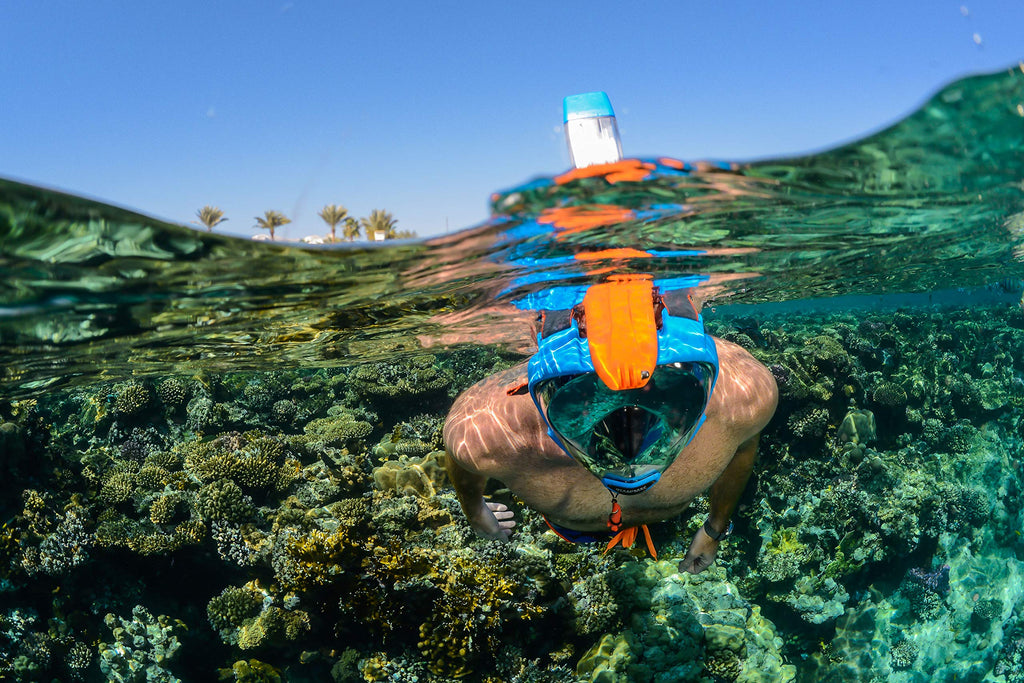 OCEAN REEF - Aria QR+ Quick Release Full Face Snorkel Mask with Snorkel, view 3
