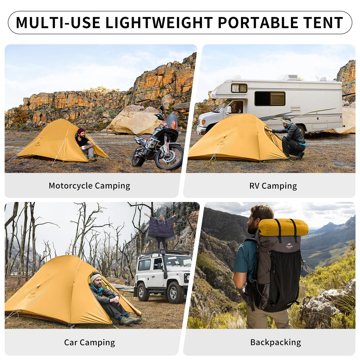Naturehike Cloud-Up 2 Person Tent Lightweight Backpacking Tent with Footprint -