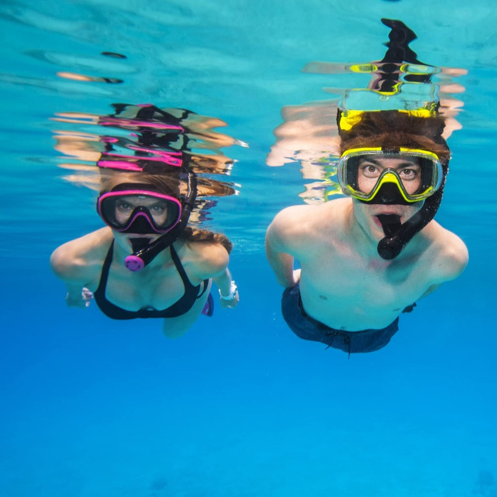 TUSA Sport Adult Black Series Visio Tri-Ex Mask, Dry Snorkel, and Fins Travel Se, view 6