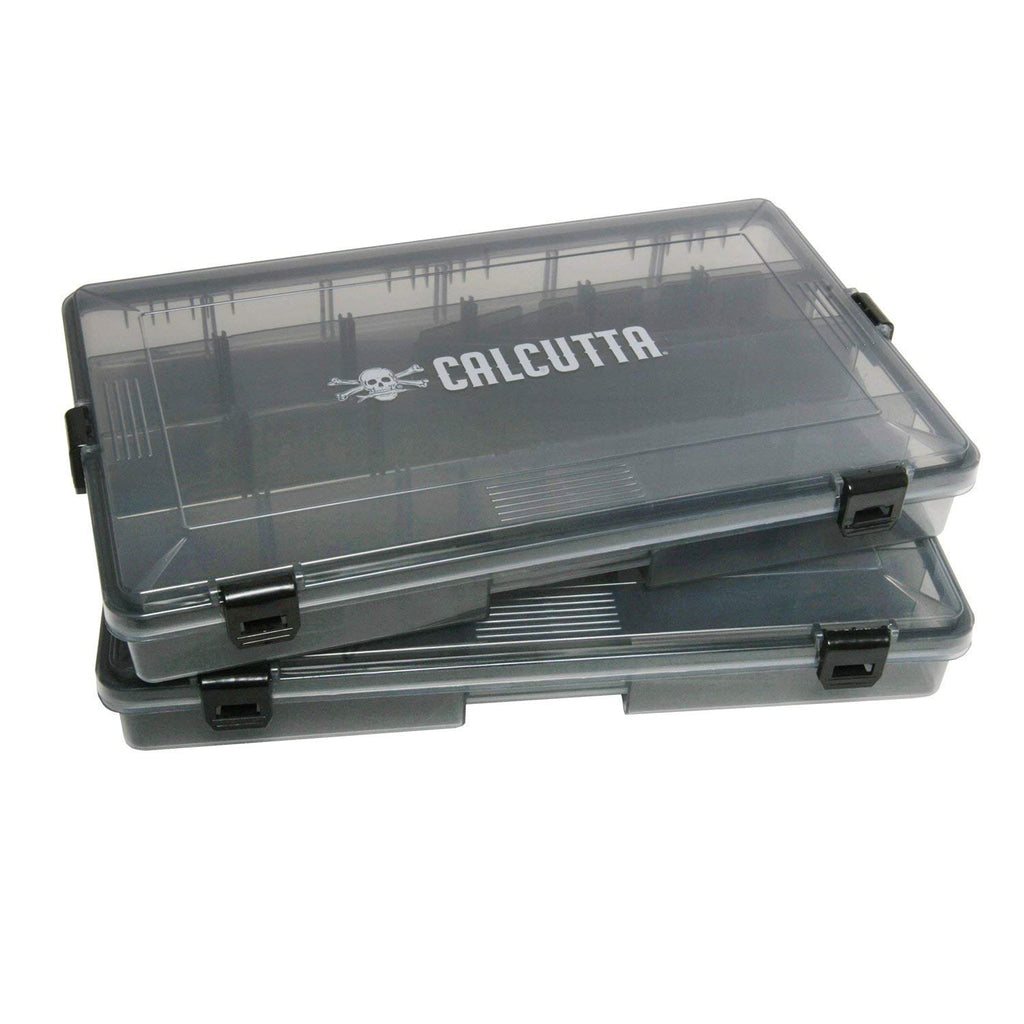 Calcutta Waterproof 4-Latch Tackle Utility Boxes – 2 Pack, Fishing Storage Box O, view 2