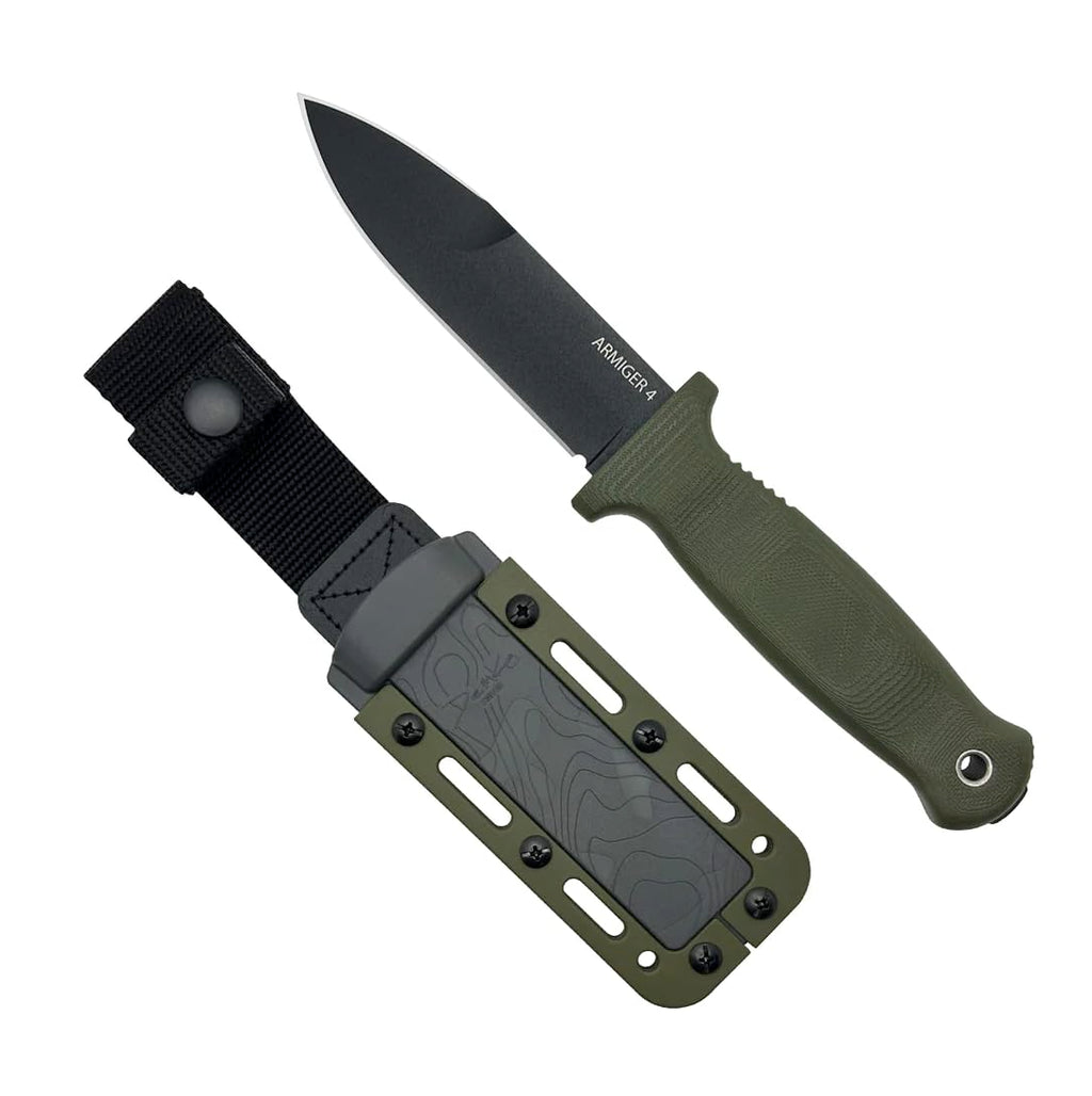 Demko Knives Armiger Fixed Blade with Sheath- Armiger 2 & Armiger 4 - Clip Point