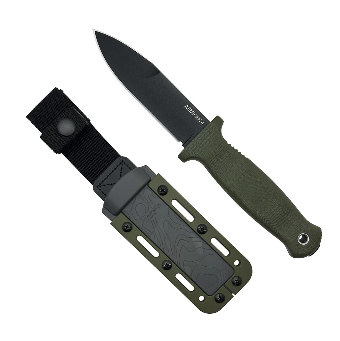 Demko Knives Armiger Fixed Blade with Sheath- Armiger 2 & Armiger 4 - Clip Point