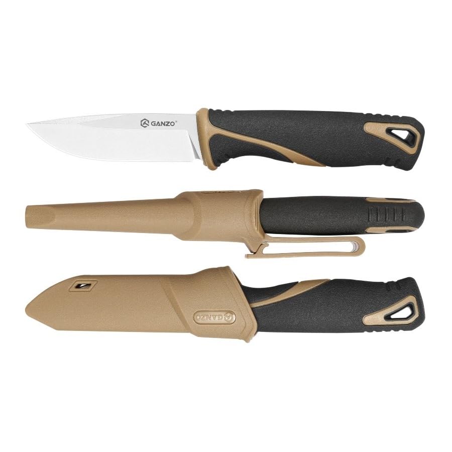 Ganzo G807-DY Fixed Blade Knife Razor Sharp 9CR14 Stainless