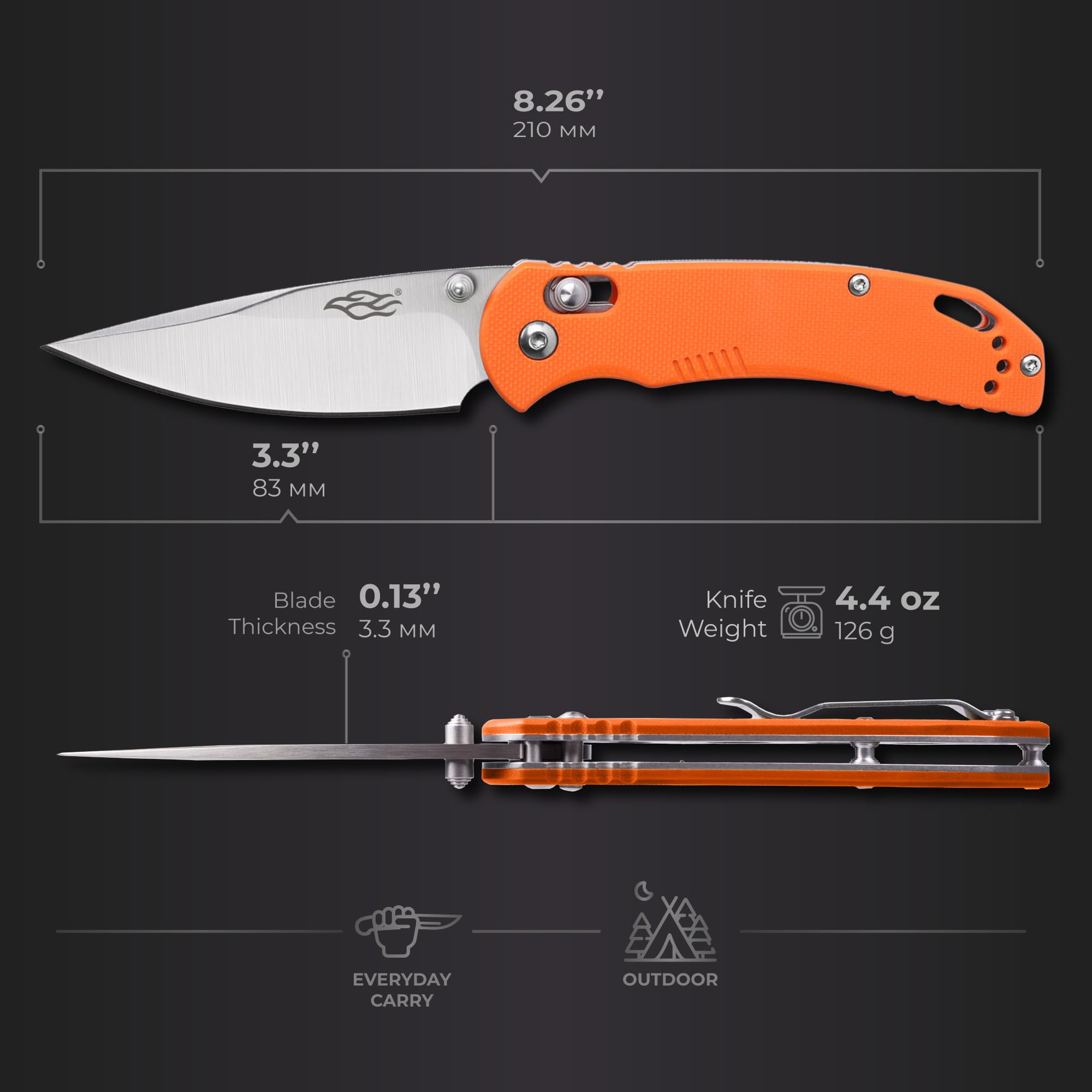 Firebird GANZO F753M1 Pocket Folding Knife G-10 Anti-Slip