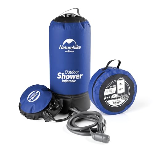 Naturehike 11L Portable Camping Shower Bag, Camp Shower Bag with On-Off Switchab