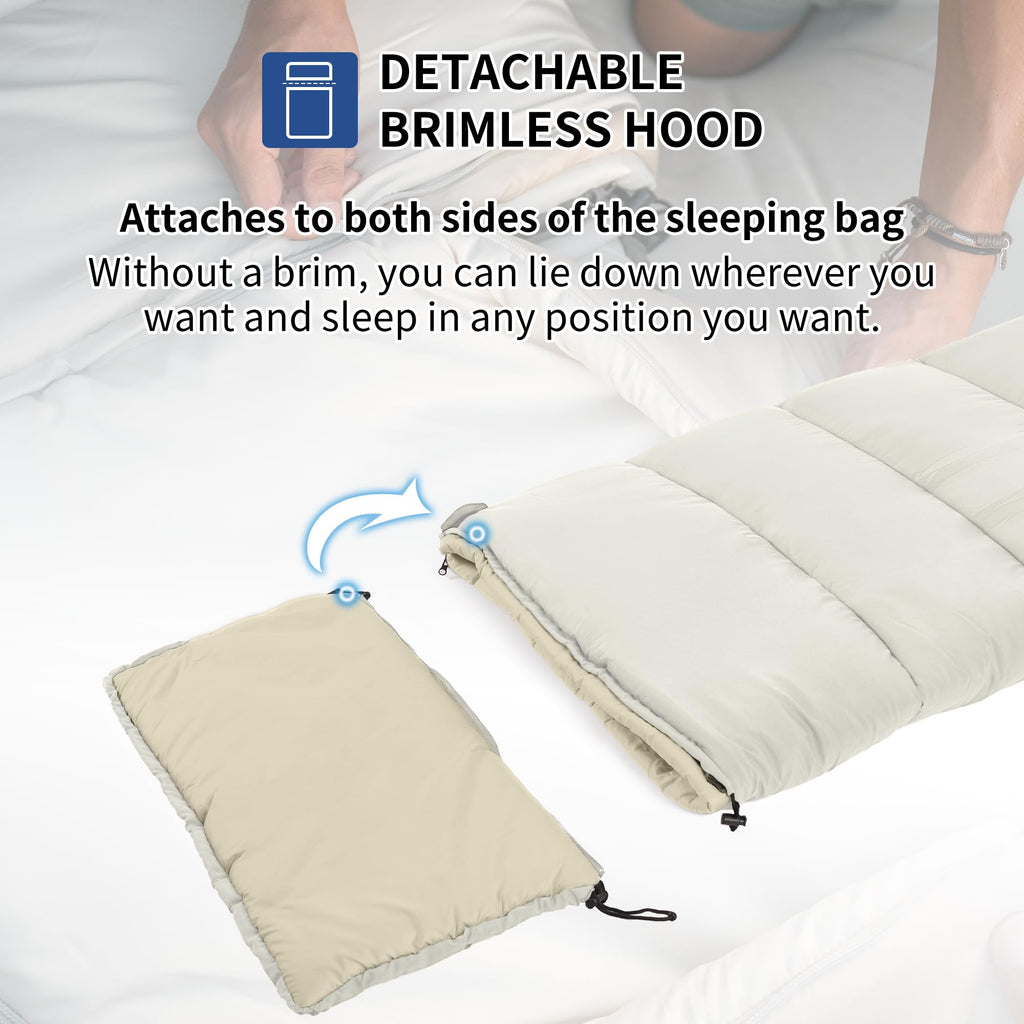 Naturehike Camping Sleeping Bag，Spliceable Double Sleeping Bag for Adults&Kids,, view 2