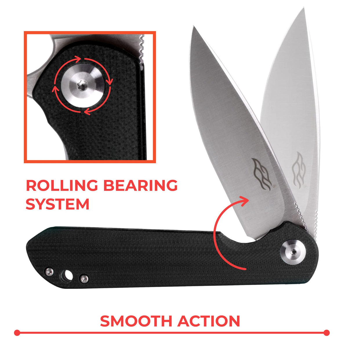 Firebird GANZO FH41S-BK Ball Bearing Pocket Folding Knife