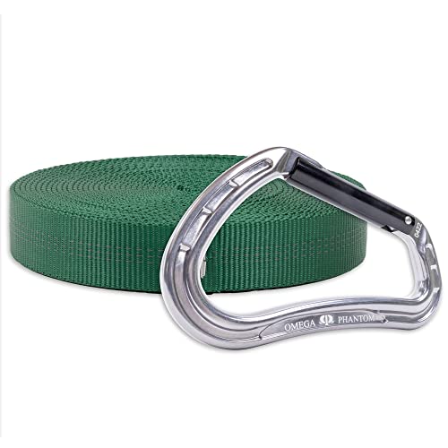 Rock-N-Rescue Heavyweight Nylon Tubular Webbing Green 50 ft Bundle w/Phantom Key