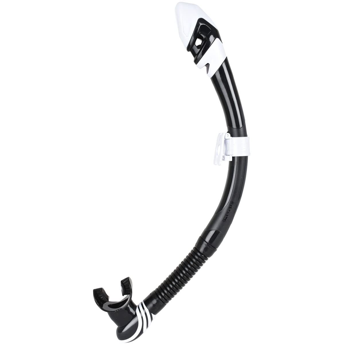 SEAC Vortex Dry Adult Scuba Diving and Snorkeling Dry Snorkel, Black/Black, One