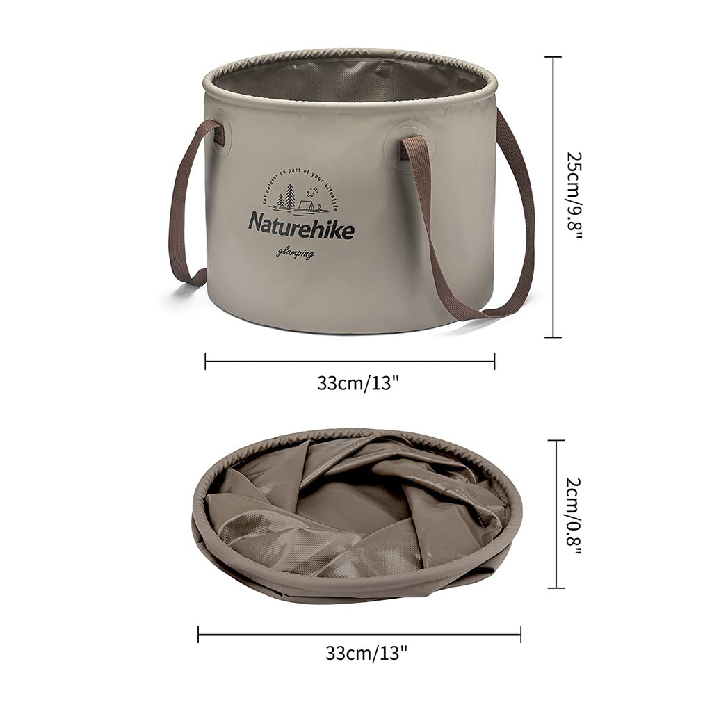Naturehike Collapsible Bucket, Folding Bucket Wash Basin with Handle, Portable W, view 2