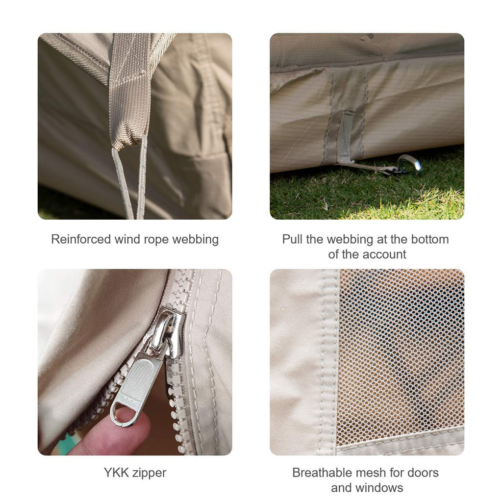 Naturehike Cotton Retro Tent Outdoor Glamping Camping Cabin Tent (Extend 5.6), view 5