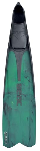 SEAC Shout Adult Long Fins for Scuba Diving, Freediving and Spearfishing, Camo G
