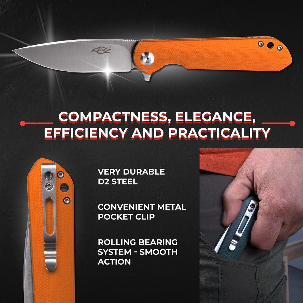 Firebird GANZO FH41S-OR Ball Bearing Pocket Folding, view 6