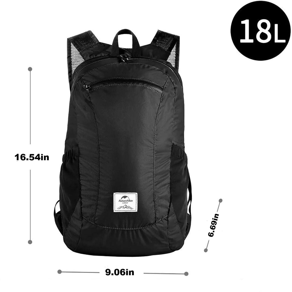 Naturehike 18L Hiking Daypack, Lightweight Packable Backpack for Travel, Airplan, view 3