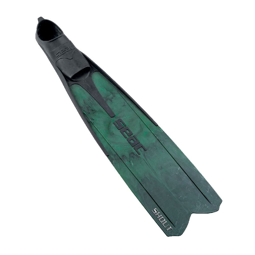 SEAC Shout Camo Long Free Diving Soft and Powerful Fins for Spearfishing Green 6, view 2