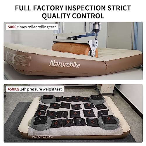 Naturehike Luxury King Size Air Mattress with Electric Built-in Pump, 79 * 71in