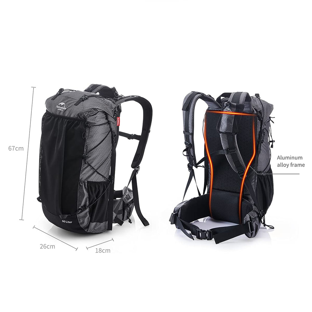 Naturehike 65L Internal Frame Hiking Backpack for Outdoor Camping Travel Backpac, view 2