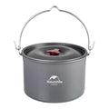 Naturehike 4-6 Person Aluminum Hanging Pot, Portable Camping Pot with Lid, 4.2 Q