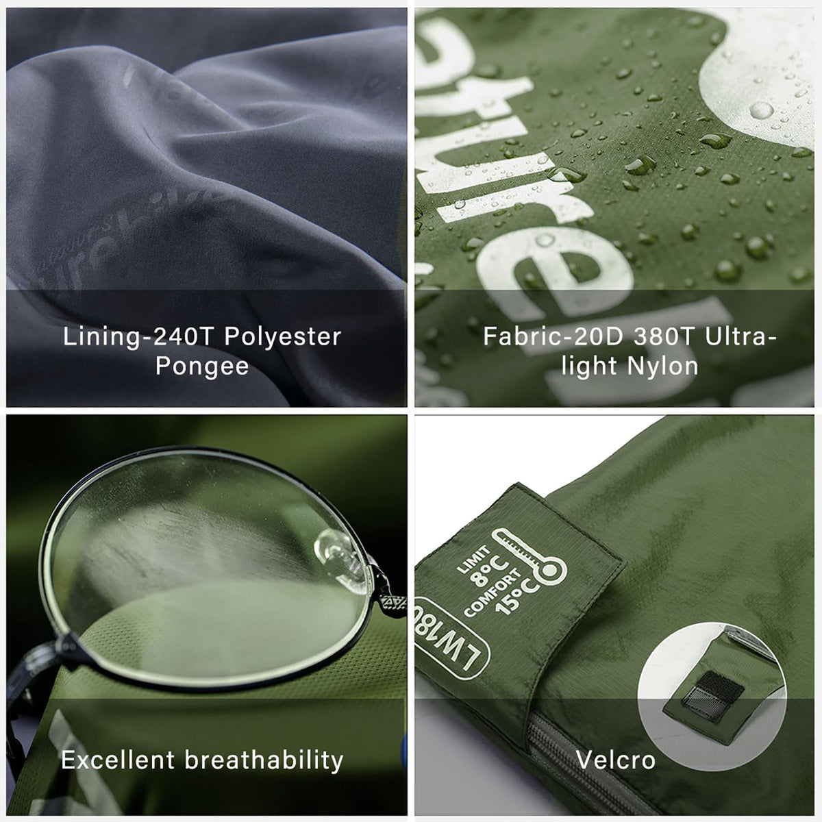 Naturehike Ultralight Sleeping Bag - Envelope Lightweight Portable, Waterproof,