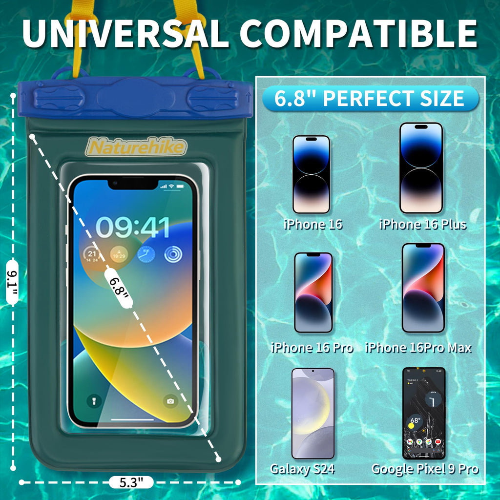 Naturehike IPX8 Floating Waterproof Phone Pouch, Waterproof Phone Case with Lany, view 5
