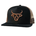 LOST CALF Mens Heck Flat Bill Adjustable Snapback Cap Hat Black