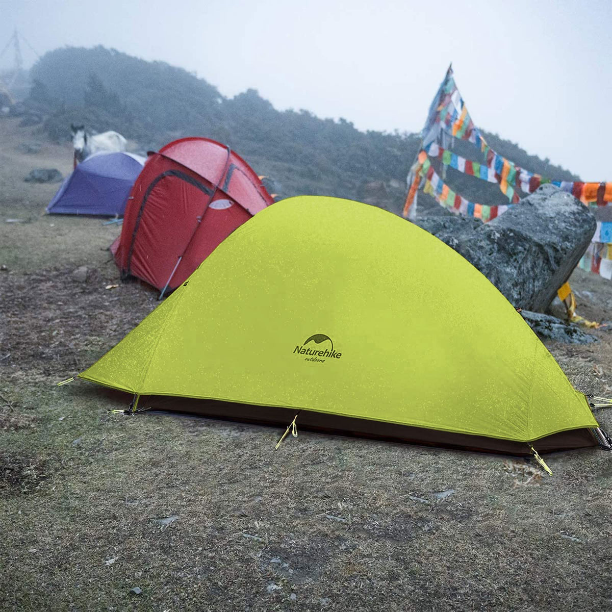Naturehike Cloud-Up 1 Person Tent Lightweight Backpacking Tent for One Man, Wate