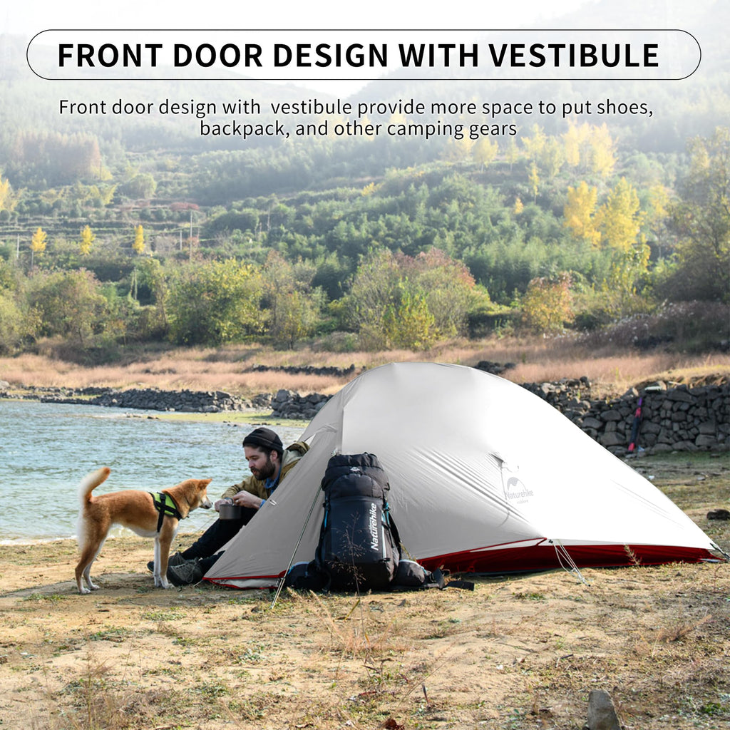 Naturehike Cloud-Up 2 Person Tent Lightweight Backpacking Tent with Footprint -, view 4