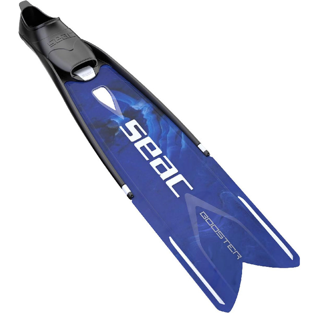 Seac Booster Freedive Fins - Blue Camouflage, 6.5-7