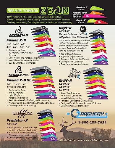 Q2i ARCHERY Fusion X-II 3" 100pk Gray