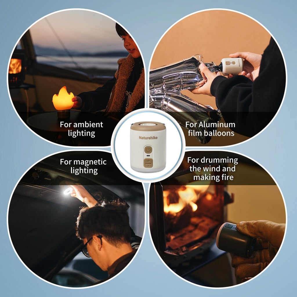 Naturehike Portable Mini Air Pump with 1600mAh Battery, Ultralight Tiny Pump wit, view 6