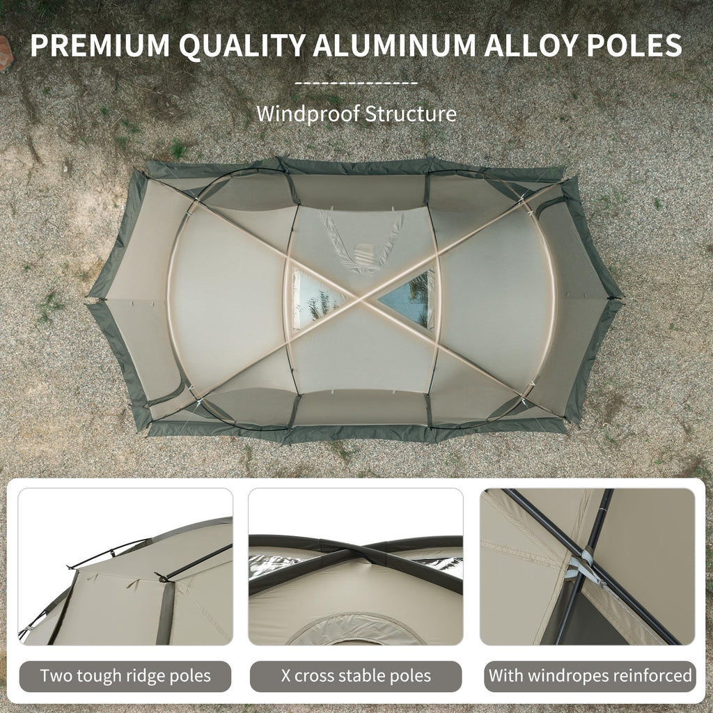 Naturehike Massif Hot Tent with Stove Jack, 4 Season Tent for 2-4 Person, UPF50+, view 8