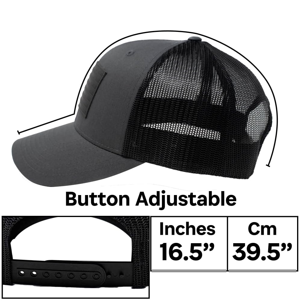 13 STRIPES American Flag Hat – Leather Patch Mesh Back Snapback Hat for Men & Wo
