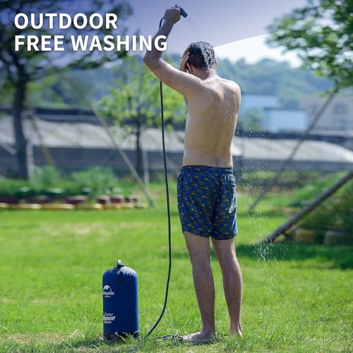 Naturehike 11L Portable Camping Shower Bag, Camp Shower Bag with On-Off Switchab